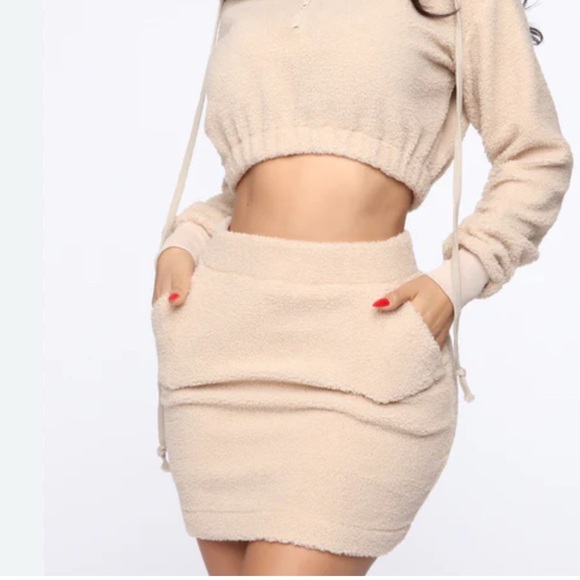 Fashion Nova Cream Mini Pencil Skirt - Picture 1 of 10